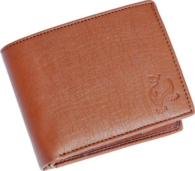 

Finerbeast Men Tan Fabric Wallet(10 Card Slots)