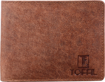 

toffil Men Casual Brown Genuine Leather Wallet(3 Card Slots)