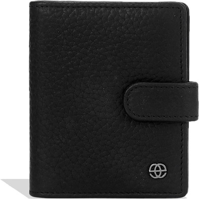Eske Men Casual Black Genuine Leather Card Holder(7 Card Slots)