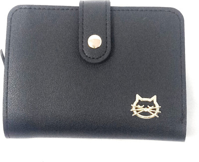 

Squirrel Women Casual Black Artificial Leather Card Holder(4 Card Slots)