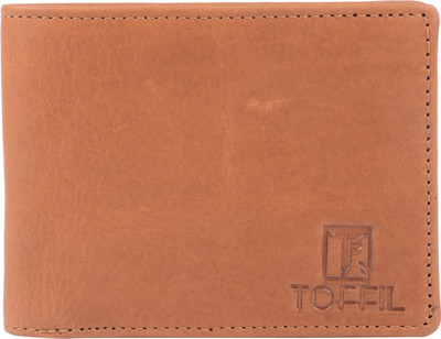 

toffil Men Casual Brown Genuine Leather Wallet(6 Card Slots), Tan