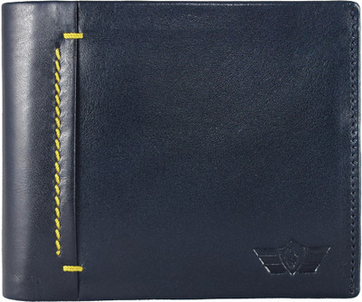 

Royal Craft Men Blue Genuine Leather Wallet(10 Card Slots)