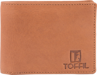 

toffil Men Tan Genuine Leather Wallet(6 Card Slots)