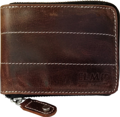 

EL MIo Men Casual Brown Genuine Leather Wallet(3 Card Slots), Vintage brown