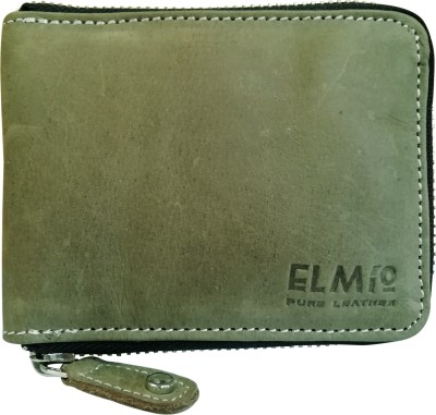 

EL MIo Men Green Genuine Leather Wallet(3 Card Slots), Vintage green