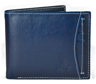 

Skin N' Hue Men Blue Genuine Leather Wallet(6 Card Slots), Navy blue