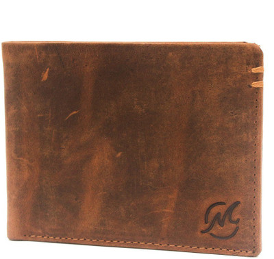 

Modello Crafts Men Casual Brown Genuine Leather Wallet(8 Card Slots), Light tan