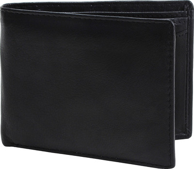 

Entire Men Black Genuine Leather Wallet(6 Card Slots)