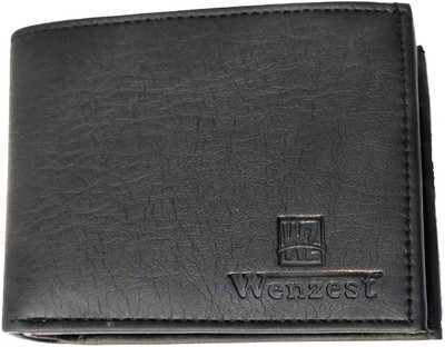 

Wenzest Men Black Artificial Leather Wallet(10 Card Slots)