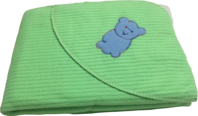 

SONAHITA Striped  Hooded Baby Blanket(Polyester, SONA5-Green