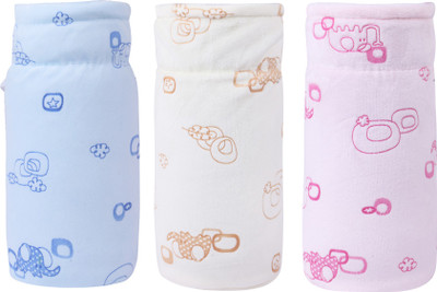 

ALEMKIP Newborn Baby Feeding Multicolor Bottle Cover With Soft & Attractive Bottle Cover Set Of 3(Multicolor