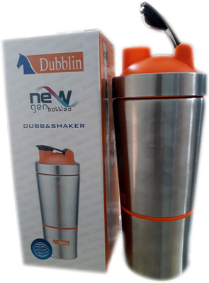 

Dubblin MAJESTIC BASKET STAINLESS STEEL SUPER SHAKER WITH CUP 750 Shaker(Pack of 1, Silver), Orange;siler
