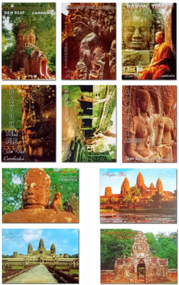 

POSTCARD Cambodia Picture Postcards (Set-3) Post Card(Multicolor, Pack of 10)