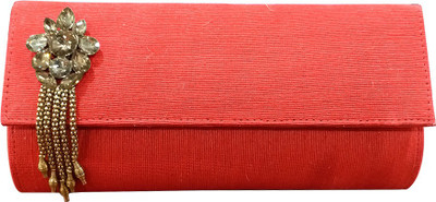 

JUTE STORY BEYOND BARS Party, Casual Red Clutch