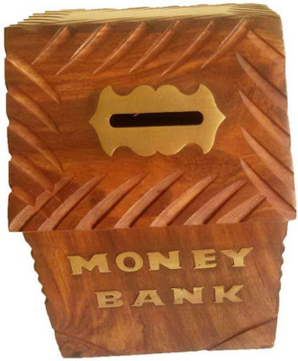 wood world ih wwih468 Coin Bank(Brown)