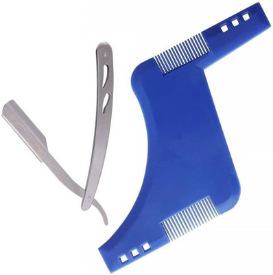 

KYT Beard Comb Grooming & Stainless steel razor with steel Handle & Salon item(Set of 2)