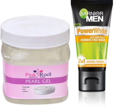 

Pink Root PEARL GEL 500G WITH POWER WHITE FACEWASH(Set of 2)