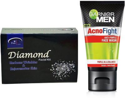 

Pink Root DIAMOND KIT 83G WITH GARNIER ACNO FIGHT FACEWASH(Set of 2)