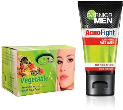 

Pink Root VEGETABLE BLEACH 250G WITH GARNIER ACNO FIGHT FACEWASH(Set of 2)