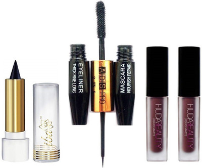 

iba halal care GIRLS PACK -PURE NATURAL EYE KAJAL AND 2 IN 1 EYE LINER -MASCARA WITH 2 MINI LIQUID MATTE LIPSTICK PACK(Set of 4)