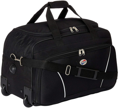 

American Tourister (Expandable) Vision Duffel Strolley Bag(Black)