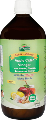 

DR PATKAR'S Dr. Patkar's Apple Cider Vinegar With Garlic, Ginger, Lemon And Honey (500ml) Apple Cider Vinegar(Ginger,Garlic,Lemon,Honey Flavored)