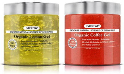 

Fabeya Biocare Organic Lemon Gel and Coffee Gel 340ML each-Pack of 2- No Paraben(340 ml)