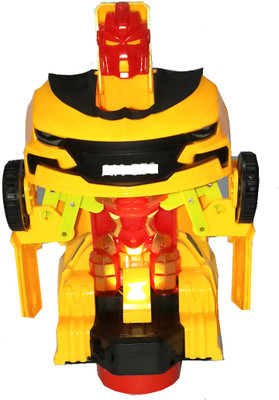 

TALKING GANESHA Transformer Sports Car Toy with Convertible Robot with Lights, Music & Bump & Go Function - Multicolor(Multicolor)