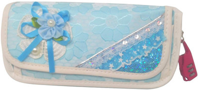 

Parteet Pouch Pouch Art Canvas Pencil Box(Set of 1, Blue)