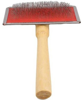 

Smartcraft Pet Dog Cat Hair Shedding Grooming Wooden Handle Slicker Trimmer Fur Comb Brush (Small) Slicker Brushes for Dog, Cat, Horse