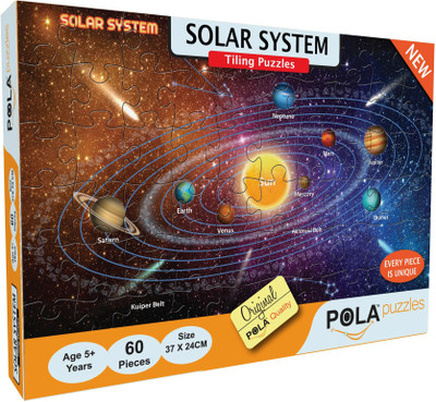 

Pola Puzzles Solar System 60 Pieces Jigsaw Puzzles, Puzzles for Kids Age 5 Years and Above. Size: 37 cm X 24 cm(60 Pieces)