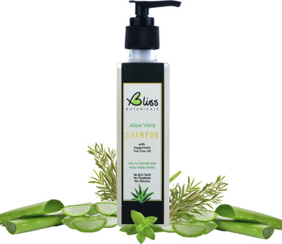 

Bliss Botanicals Aloe Vera Shampoo with Peppermint & Tea Tree Oil | SLS and Paraben Free(200 ml)