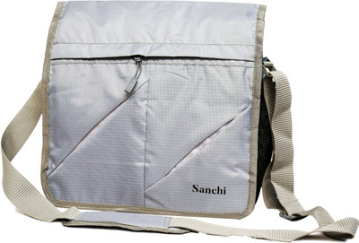 

Sanchi Men Casual Silver Polyester Sling Bag