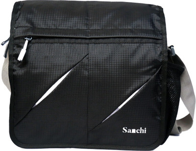 

Sanchi Men Casual Black Polyester Sling Bag