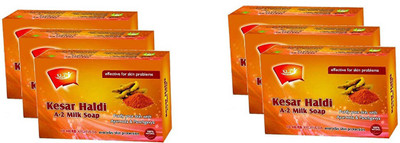 

SLT AYURVEDA KESAR HALDI SOAP (PACK OF 6)(0.45 g, Pack of 6)