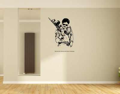 PEACOCKRIDE 254 cm Pawan Kalayan-Gabbar Singh Self Adhesive Sticker(Pack of 1)