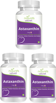 

Natures Velvet Lifecare Astaxanthin 2 mg 60 softgels - Pack of 3(180 No)