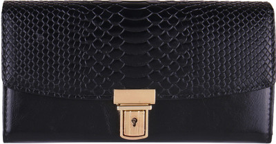 

Lino Perros Women Black Artificial Leather Wallet(8 Card Slots)