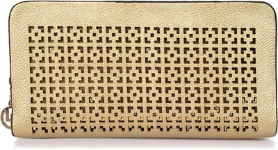 

Lino Perros Women Gold Artificial Leather Wallet(12 Card Slots)