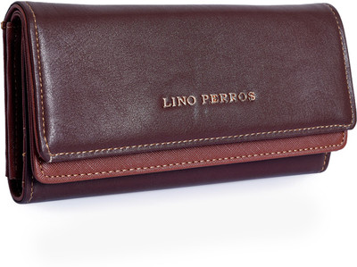 

Lino Perros Women Brown Artificial Leather Wallet(12 Card Slots)