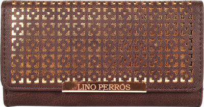 

Lino Perros Women Brown Artificial Leather Wallet(11 Card Slots)