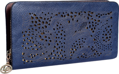 

Lino Perros Women Blue Artificial Leather Wallet(12 Card Slots)