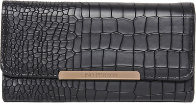 

Lino Perros Women Black Artificial Leather Wallet(6 Card Slots)