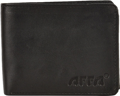 

AFFA Men Black Genuine Leather Wallet(5 Card Slots)