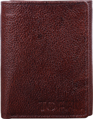 

toffil Men Casual Brown Genuine Leather Wallet(6 Card Slots)