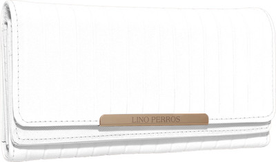

Lino Perros Women Casual White Artificial Leather Wallet(11 Card Slots)