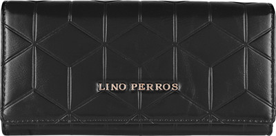 

Lino Perros Women Casual Black Artificial Leather Wallet(8 Card Slots)