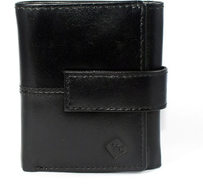 

Young Crew Men Black Genuine Leather Wallet(11 Card Slots)
