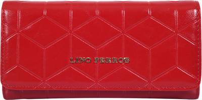 Lino Perros Women Red Artificial Leather Wallet(6 Card Slots)