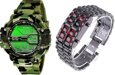 watch fine army-dark-chain Digital Watch - For Boys